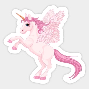 Cute Pink Unicorn Sticker